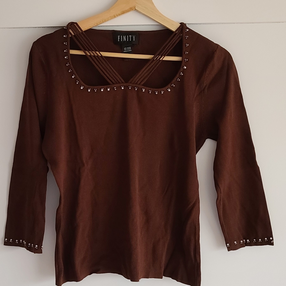 Brown top with detail